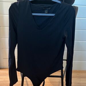 House of Harlow Midnight Black V-Neck Bodysuit